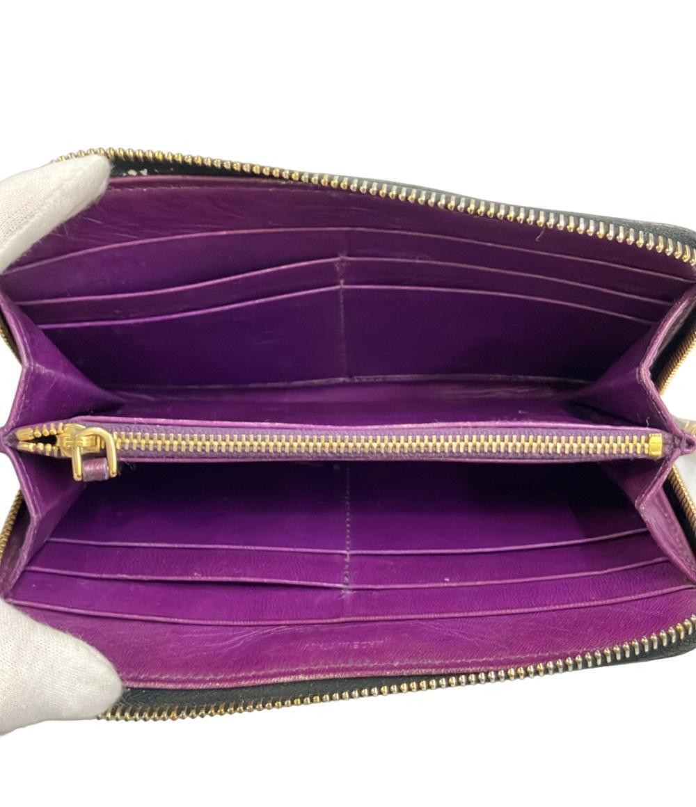 Miu Miu MIUMIU Long Wallet Zip Round Black